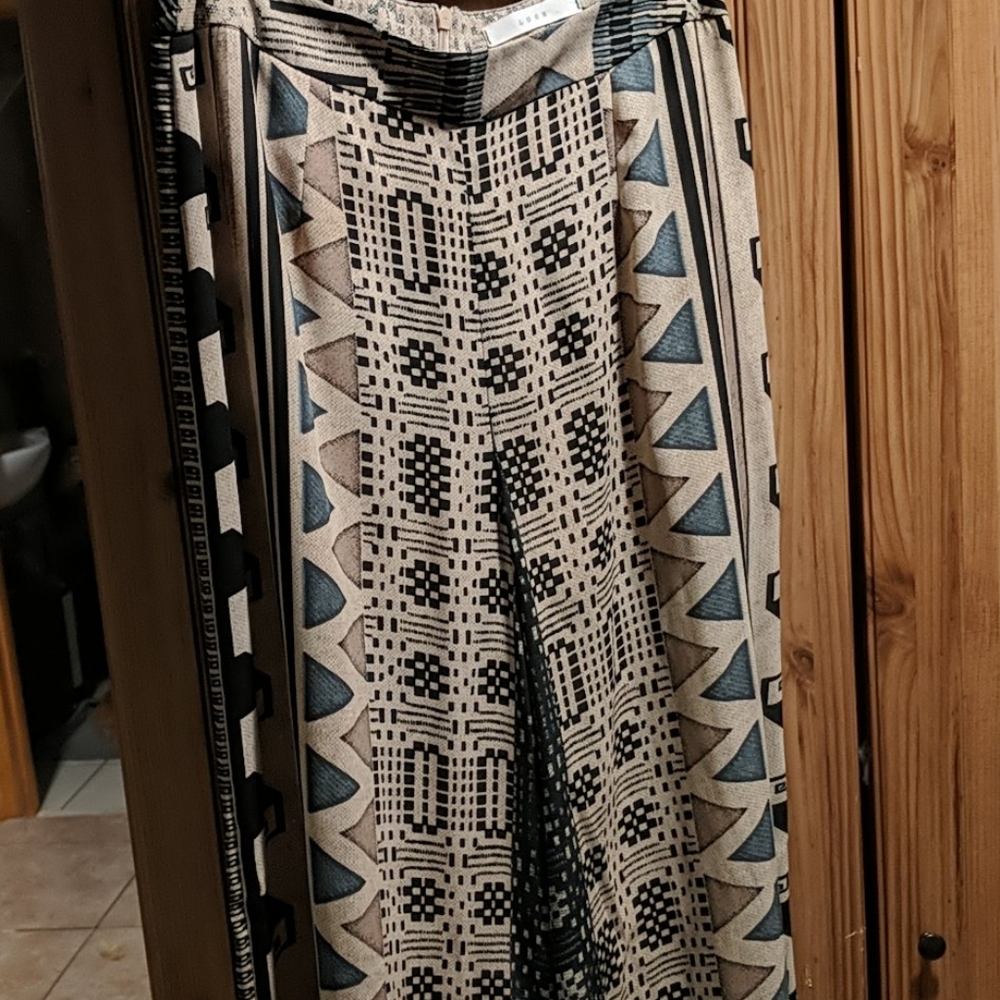 Flowy tribal print pants